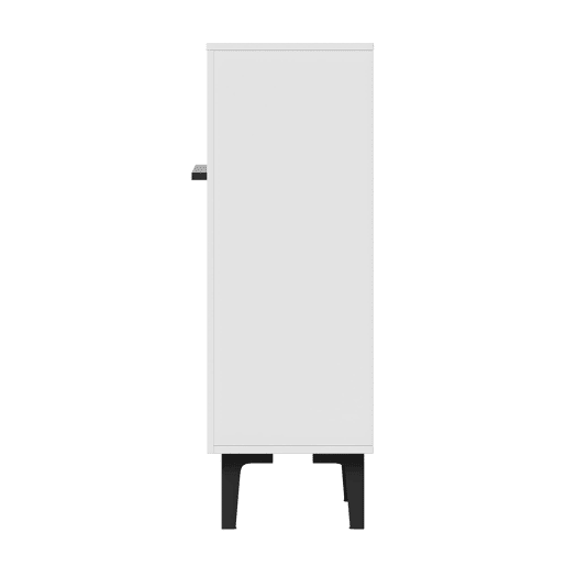 Sapateira 95x60x35 cm - Porta dupla, grande capacidade, prateleiras ajustáveis - PretoBranco