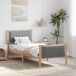 Estructura de cama simple para adultos 80x199 Estructura de cama simple para adultos 80x199 Blanco/ Gris Claro