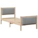 Estructura de cama simple para adultos 80x199 Estructura de cama simple para adultos 80x199 Blanco/ Gris Claro