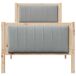 Estructura de cama simple para adultos 80x199 Estructura de cama simple para adultos 80x199 Blanco/ Gris Claro
