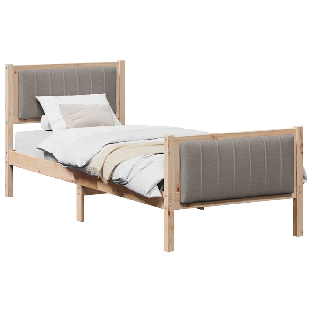 Estructura de cama simple para adultos 80x199 Marrón