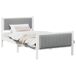 Estructura de cama individual para adultos 105x209 Estructura de cama individual para adultos 105x209 Blanco/ Gris Claro