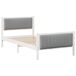 Estructura de cama individual para adultos 105x209 Estructura de cama individual para adultos 105x209 Blanco/ Gris Claro