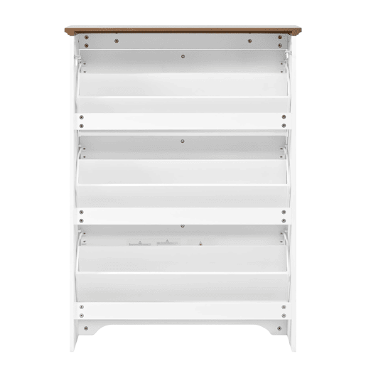 Sapateira de 3 portas - grande capacidade, puxadores redondos, para entradacorredor - Branco Sapateira de 3 portas - grande capacidade, puxadores redondos, para entradacorredor - Branco