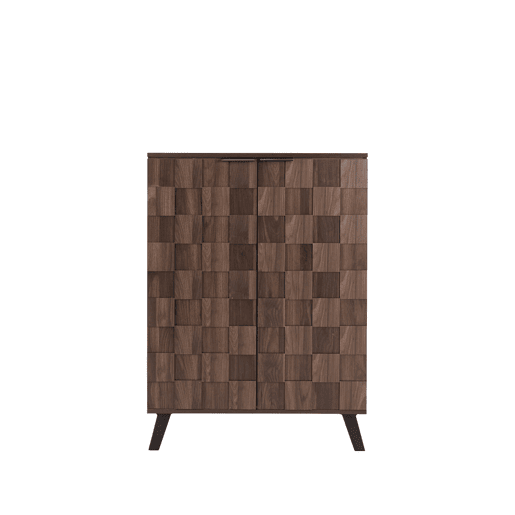 Sapateira moderna 80x35,5x110 cm - 5 compartimentos, prateleiras ajustáveis - madeira escura Sapateira moderna 80x35,5x110 cm - 5 compartimentos, prateleiras ajustáveis - madeira escura