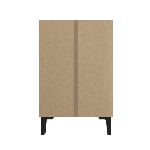 Sapateira 95x60x35 cm - Porta dupla, grande capacidade, prateleiras ajustáveis - PretoMadeira