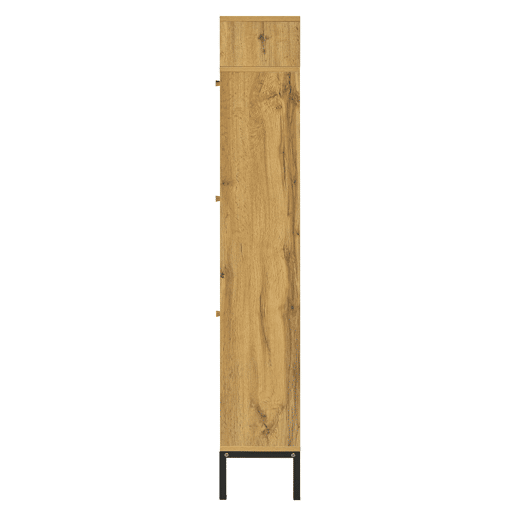 Sapateira alta 147 cm - 3 portas basculantes com compartimentos - Natural