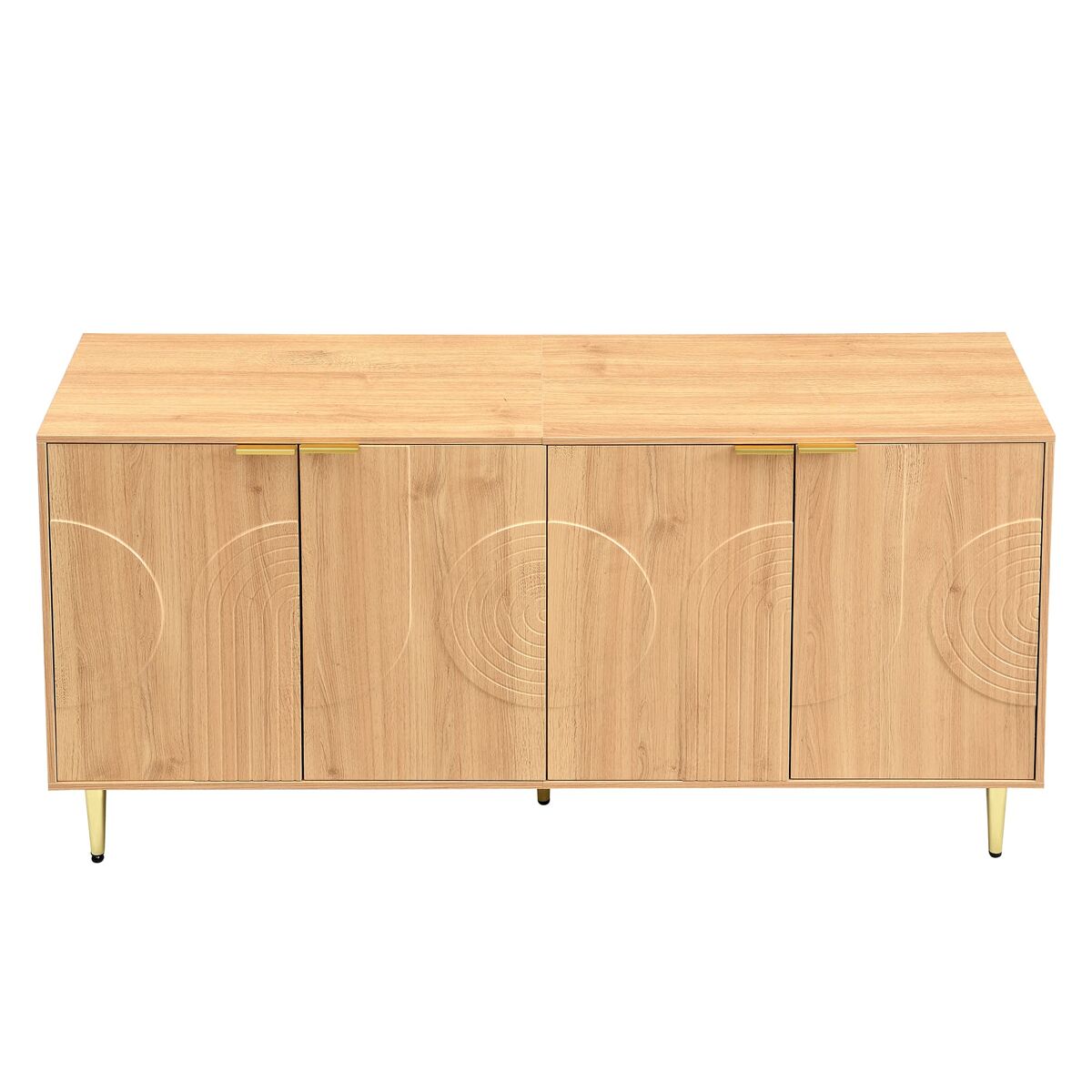 Aparador 140x40x72 cm - moderno y simple con amplio almacenamiento - natural