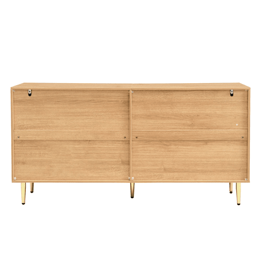 Aparador 140x40x72 cm - Moderno e simples, com amplo espaço de armazenamento - Natural