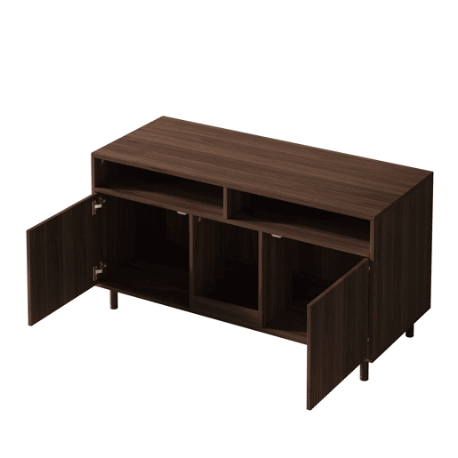 Armário para areia de gato 120x50x66 cm - com tapete e arrumação - Nogueira