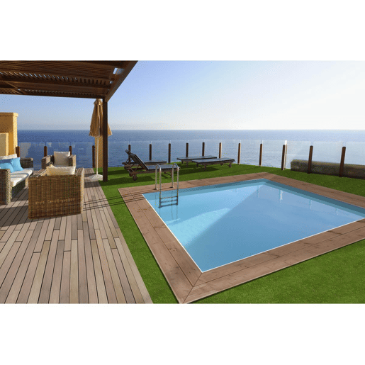 Piscina retangular de madeira Caimans - 4,10 x 3,00 x 1,24 m Piscina retangular de madeira Caimans - 4,10 x 3,00 x 1,24 m