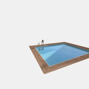 Piscina retangular de madeira Caimans - 4,10 x 3,00 x 1,24 m