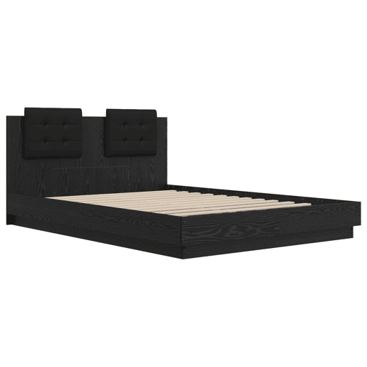 Estrutura de Cama de casal moderno com Cabeceira Madeira Antiga 140 x 200 cm