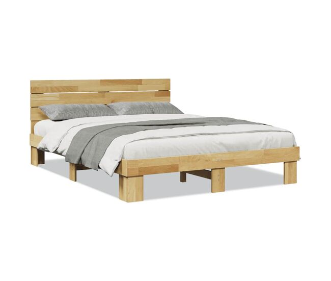 Estructura de cama doble matrimonial con cabecero - 135x190 cm