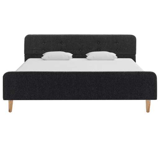 Estrutura De Cama De Casal Moderno - 140x200 cm serapilheira cinzento-escuro