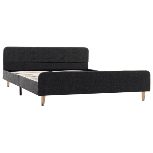 Estrutura De Cama De Casal Moderno - 140x200 cm serapilheira cinzento-escuro