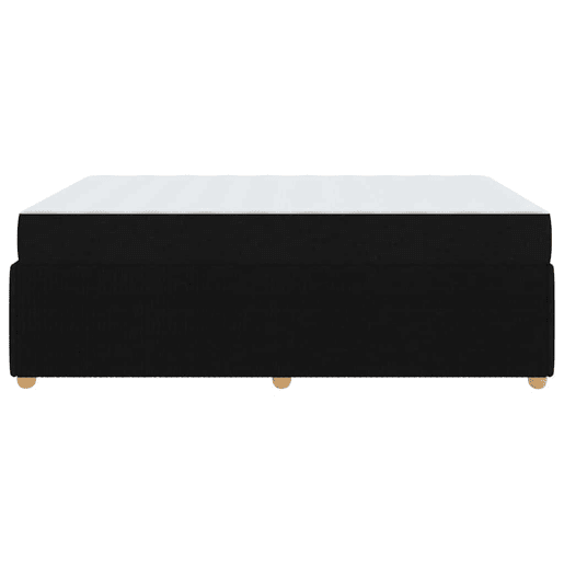 Estrutura da Cama de casal moderno com colchão Preto 140 x 200 cm tecido