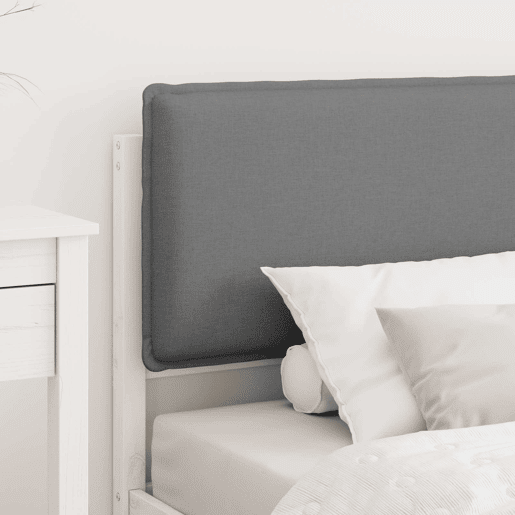 Estrutura de cama de solteiro simple com Cabeceira Estofada Cinzento-claro