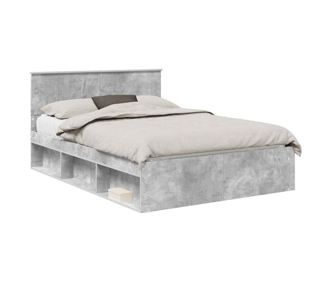 Estructura de cama doble matrimonial - concreto 140 x 200 cm madera de pino macizo