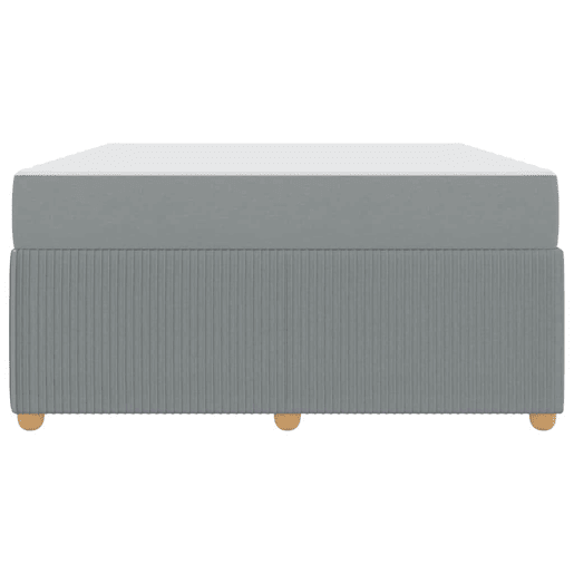 Estrutura De Cama De Casal Simple - Cinzento-claro 140 x 200 cm tecido