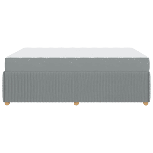 Estrutura De Cama De Casal Simple - Cinzento-claro 140 x 200 cm tecido