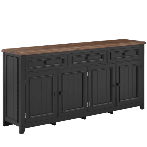 Aparador 160x35x76 cm - moderno e simples, arrumação para sala - preto