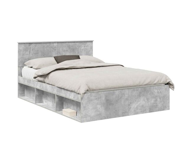 Estructura de cama doble matrimonial - concreto 140 x 200 cm madera de ingeniería