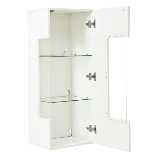 Conjunto de móveis para TV de 3 peças - Conjunto de sala com LED, portas acrílicas, branco Conjunto de móveis para TV de 3 peças - Conjunto de sala com LED, portas acrílicas, branco