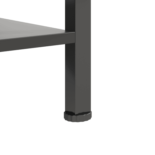 Estante de cozinha 180x115 cm - com tomada, LED, suporte para micro-ondas e copos - Preto