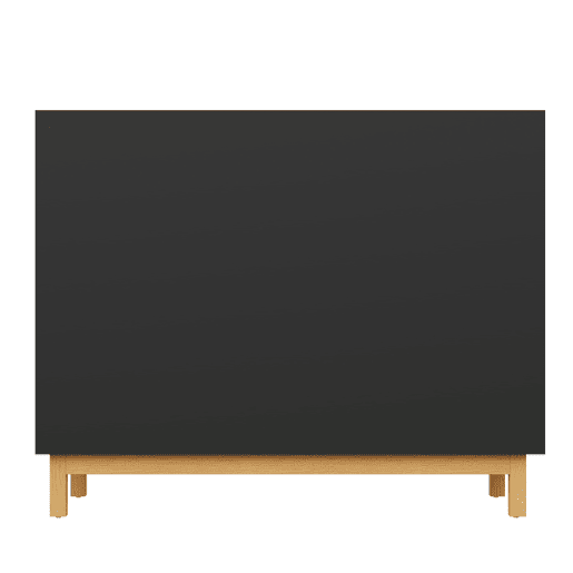 Aparador 120 cm - 3 portas, armazenamento multifuncional para sala de estar e sala de jantar - Preto