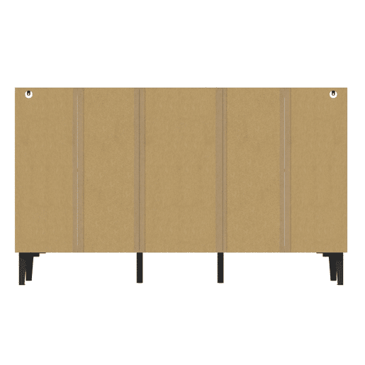 Aparador 160x36x94 cm - 4 portas 4 gavetas design minimalista - Madeira natural