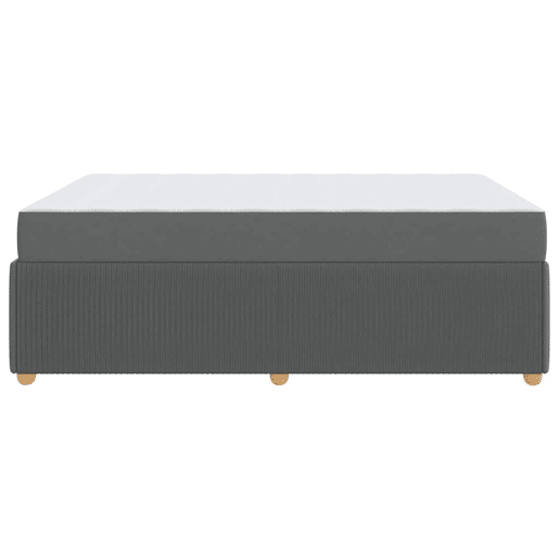 Estrutura da Cama de casal moderno com colchão Cinza Escuro 140 x 200 cm tecido