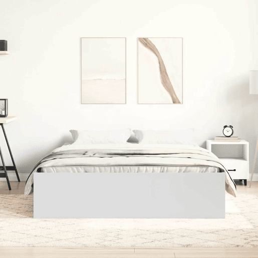 Estrutura de Cama de casal simple 140x200 cm branco