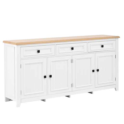 Aparador 160x35x76 cm - Moderno e minimalista, amplo espaço de armazenamento - Branco