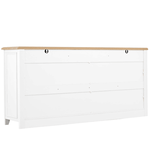 Aparador 160x35x76 cm - Moderno e minimalista, amplo espaço de armazenamento - Branco