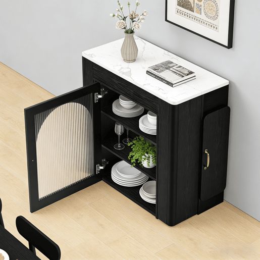 Mesa de Jantar Extensível e Ilha de Cozinha com Estação de Carga USB e Luzes LED com Prateleiras de Arrumação e Rodas Bloqueáveis de MEUBLES COSY