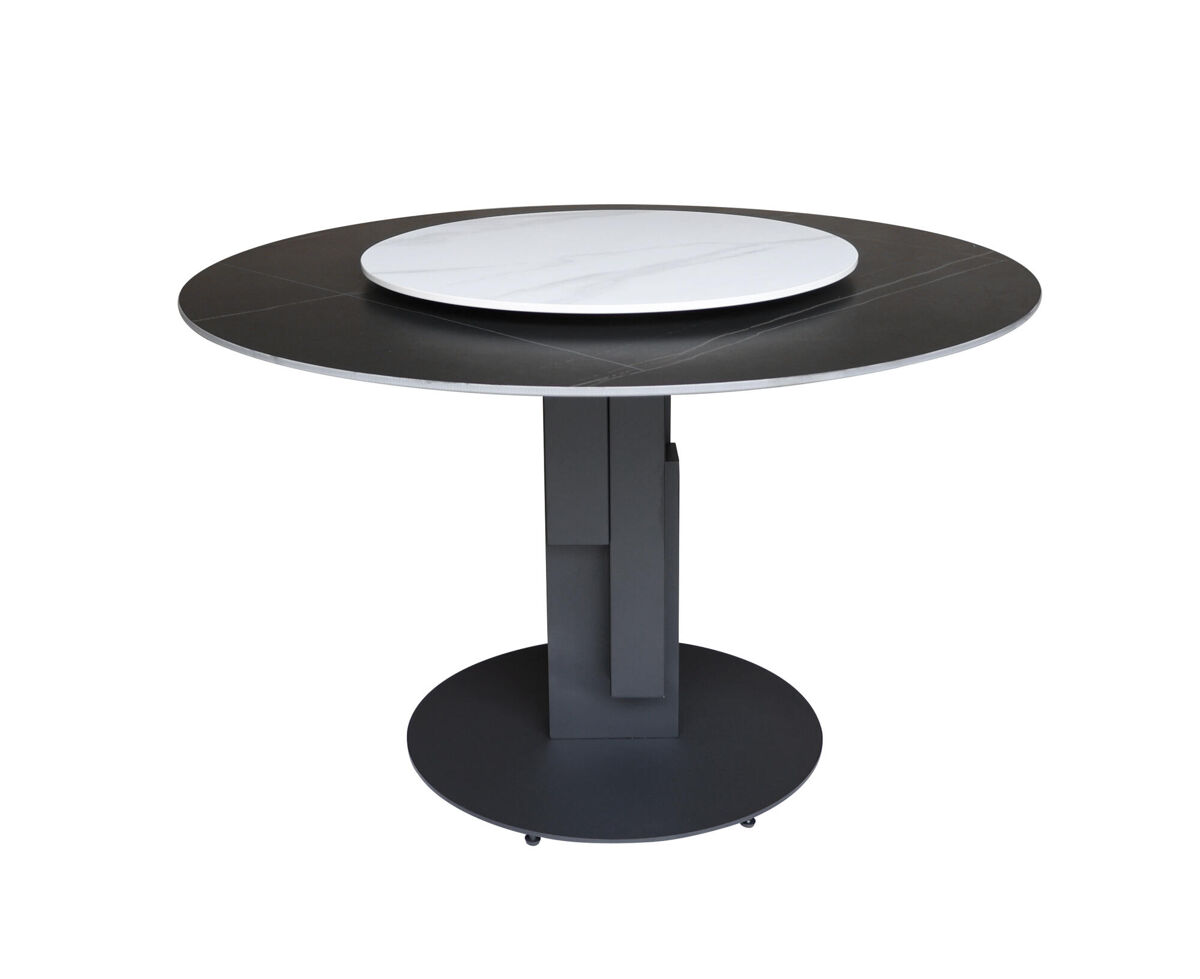mesa de comedor modig 120x120x75 negro