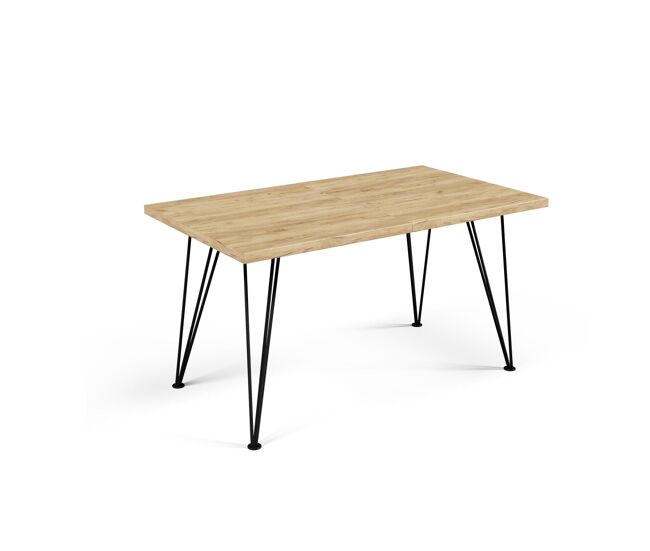 Mesa de comedor rose 90x260x76 roble claro