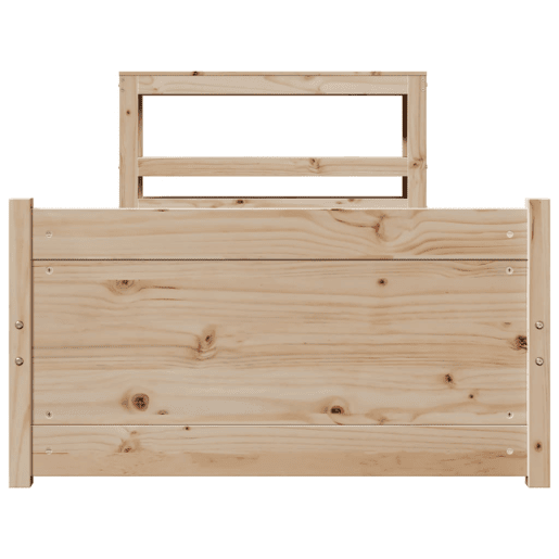 Estrutura de cama de solteiro para adultos com cabeceira 75x190 cm pinho maciço Estrutura de cama de solteiro para adultos com cabeceira 75x190 cm pinho maciço