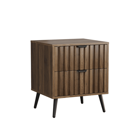 Mesa de cabeceira 45x40x53 cm - Moderna com 2 gavetas - Nogueira Mesa de cabeceira 45x40x53 cm - Moderna com 2 gavetas - Nogueira