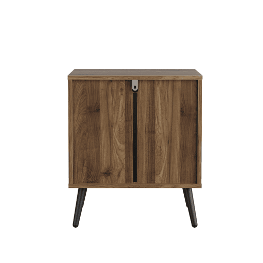 Mesa de cabeceira 45x40x53 cm - Moderna com 2 gavetas - Nogueira Mesa de cabeceira 45x40x53 cm - Moderna com 2 gavetas - Nogueira