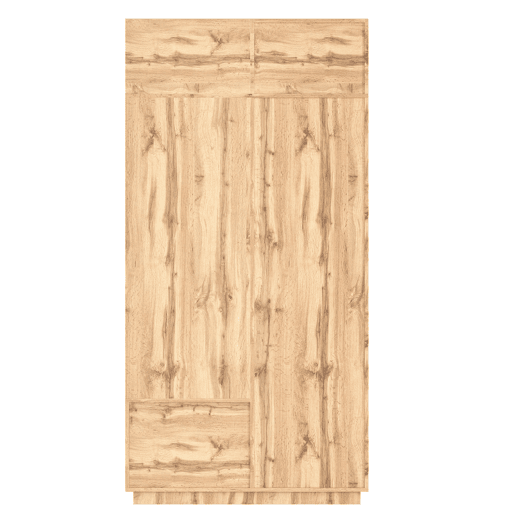 Roupeiro compacto 90 cm - com espelho, banco e sapateira - cor natural