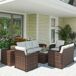 Conjunto de Jardín Ratán PE, Metal Outsunny Conjunto de Jardín Ratán PE, Metal Outsunny Crudo