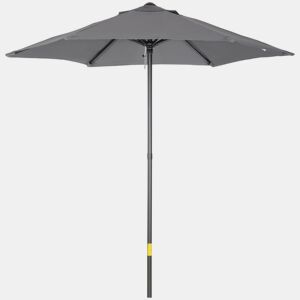 Outsunny Chapéu de Sol para Terraço Exterior Ø2x2 m com Cobertura Ventilada e Mastro Desmontável de Alumínio para Jardim e Pátio Cinzento Escuro