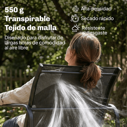 Outsunny Conjunto Jardim de 4 Peças Móveis Exterior com Sofá de 2 Lugares 2 Poltronas Mesa de Vidro Temperado Tecido Textilene Respirável Estrutura de Aço Cinza Escuro
