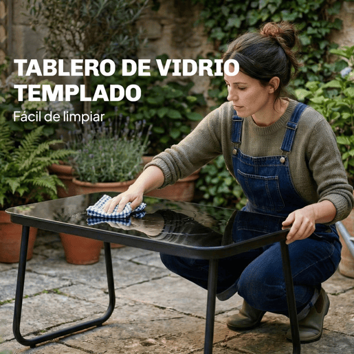 Outsunny Conjunto Jardim de 4 Peças Móveis Exterior com Sofá de 2 Lugares 2 Poltronas Mesa de Vidro Temperado Tecido Textilene Respirável Estrutura de Aço Cinza Escuro