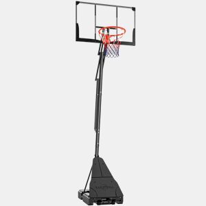 SPORTNOW Tabela de Basquetebol para Exterior, Altura Ajustável 245-305 cm, Cesto Portátil com Rodas, Base Preenchível, Placa Resistente e Sistema de Retorno para Adultos e Adolescentes