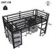 Cama alta para niños Cama alta para niños Negro