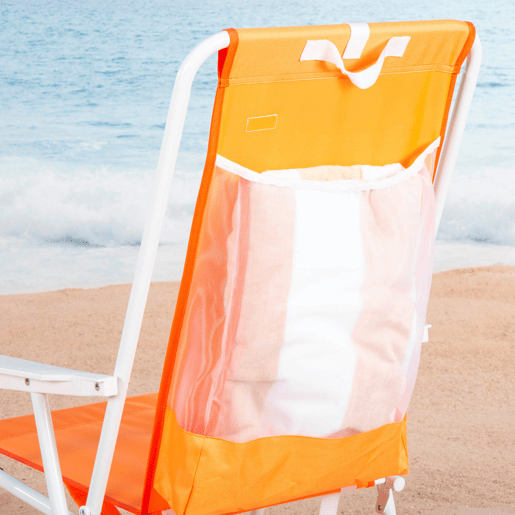 Aktive Beach Cadeira de praia dobrável laranja com mochila 44x40x81cm