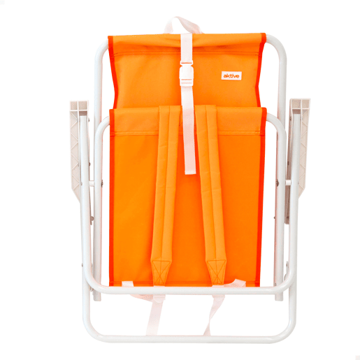 Aktive Beach Cadeira de praia dobrável laranja com mochila 44x40x81cm